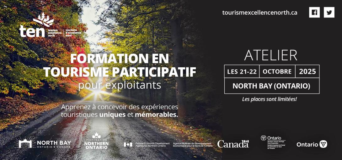 Formation en tourisme participatif pour exploitants  à North Bay ON